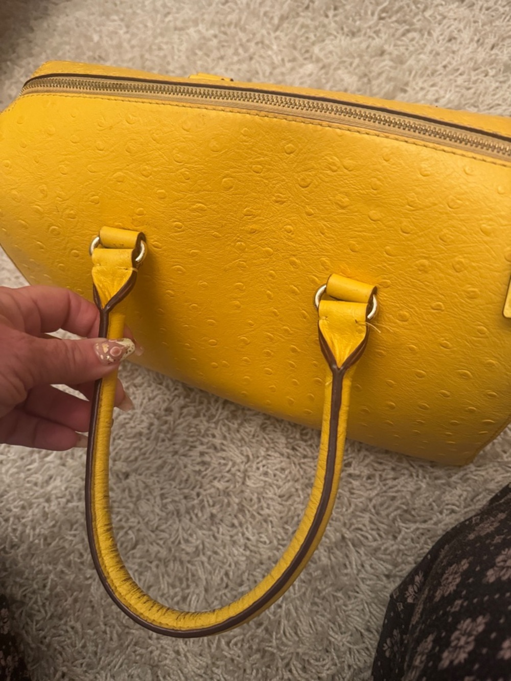 Kate Spade Mustard Textured Leather Bag - Picture 8 of 8